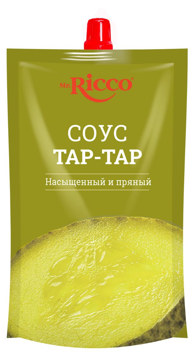 Соус кулинарный майонезный кулинарный Mr.Ricco Тартар для рыбы и морепродуктов 28% охлажденный, 210 мл