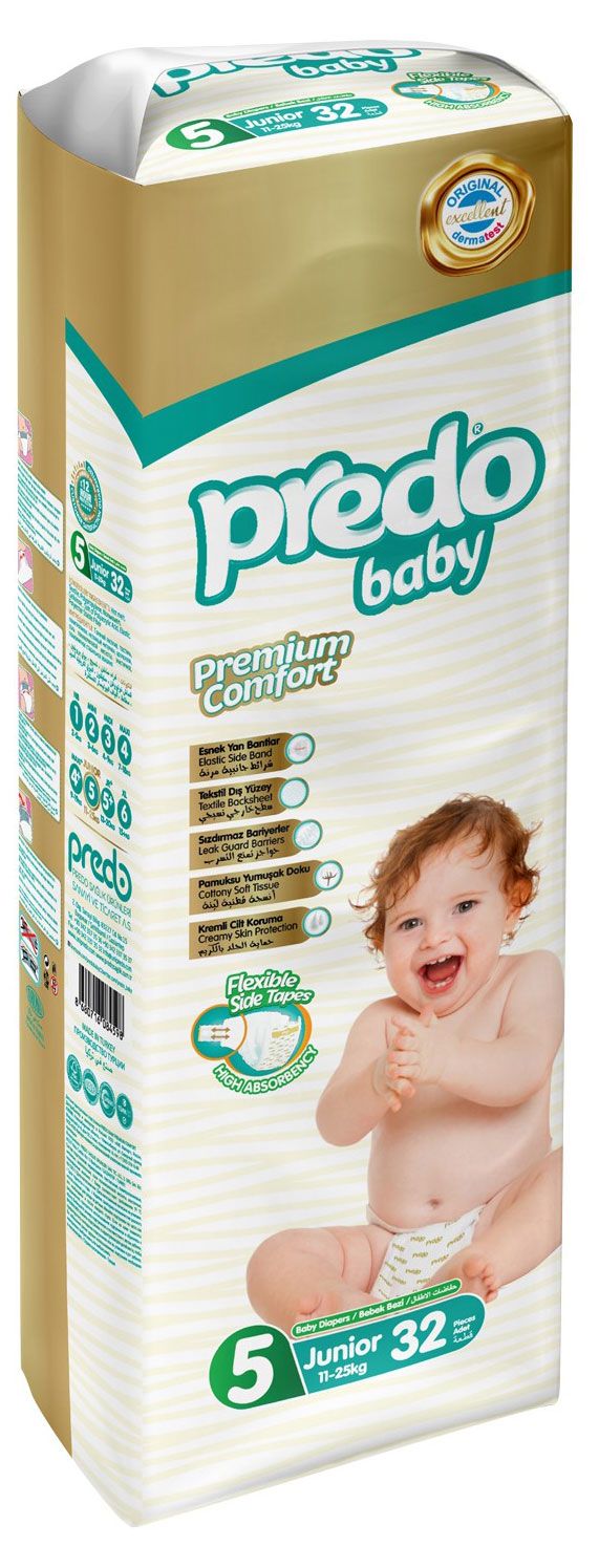 Подгузники Predo Baby 5 11-25 кг 32 шт 500₽