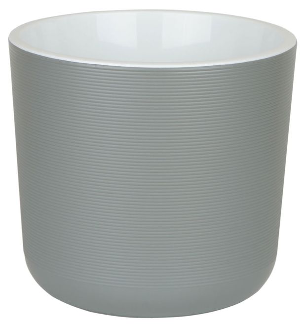 Горшок Ливингрин ЛИ 19-70 Лион с вкладкой d.19 серый муссон