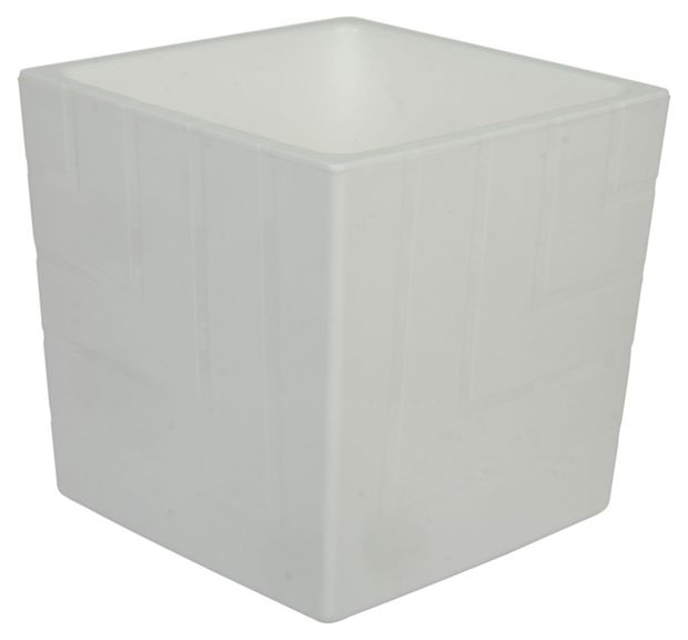 Горшок Ливингрин КВ 20-10 Квадро с вкладкой d.20 белый