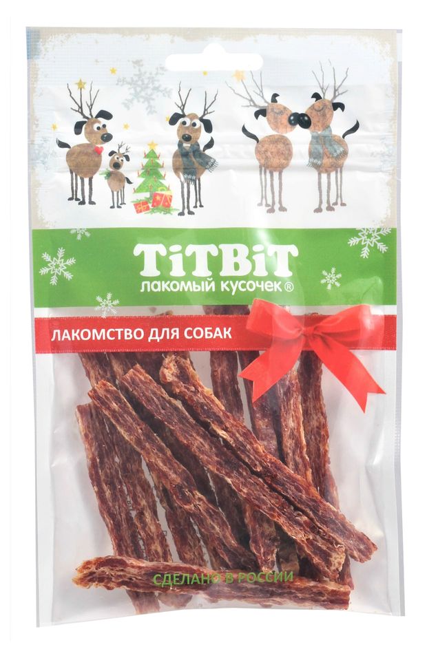 фото Лакомство для собак titbit мраморная нарезка из говядины, 80 г