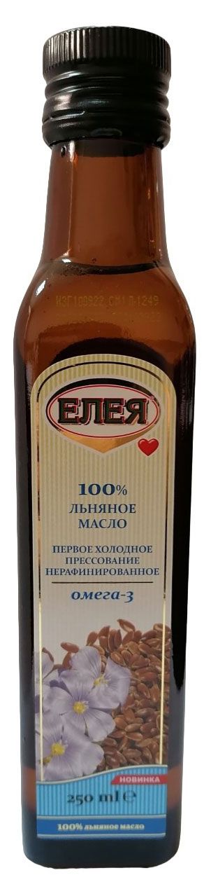 Масло льняное Елея нерафинированное первое холодное прессование, 250 мл