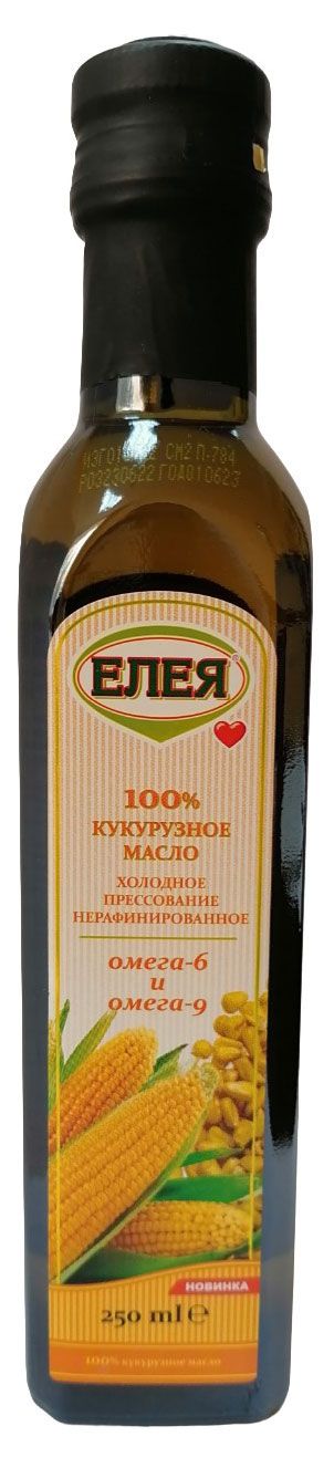 Масло кукурузное Елея нерафинированное холодное прессование, 250 мл