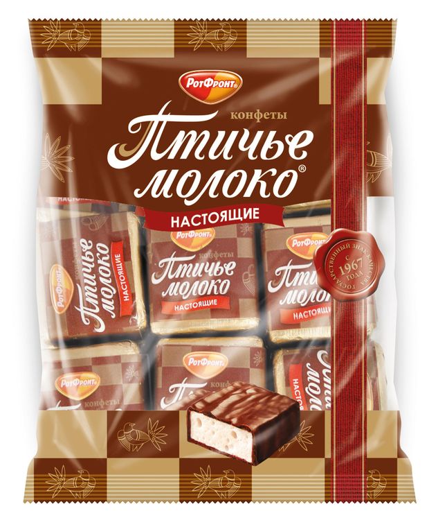 Конфеты Рот Фронт Птичье молоко сливочно-ванильные, 225 г
