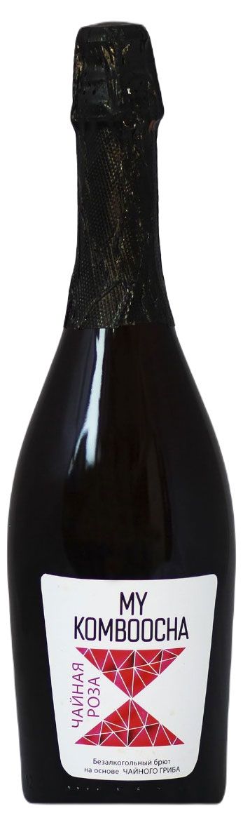 Напиток My Komboocha Комбуча Брют чайная роза безалкогольный на чайном грибе охлажденный, 750 мл