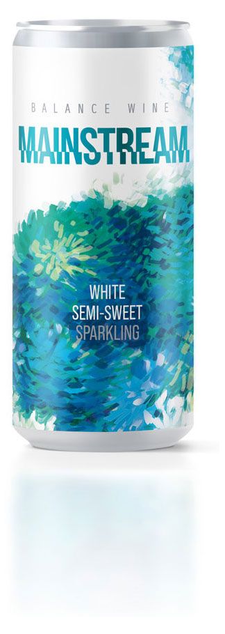 Напиток винный игристый Mainstream белый полусладкий 330 мл 139₽