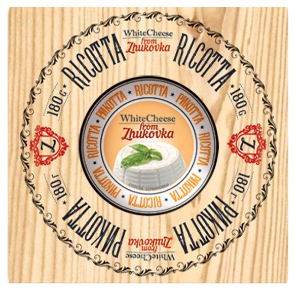 Сыр мягкий сывороточный WhiteCheese from Zhukovka Рикотта БЗМЖ, 180 г
