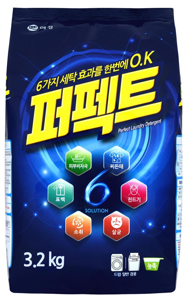 фото Стиральный порошок perfect aekyung multy solution с кислородным отбеливателем, 3,2 кг