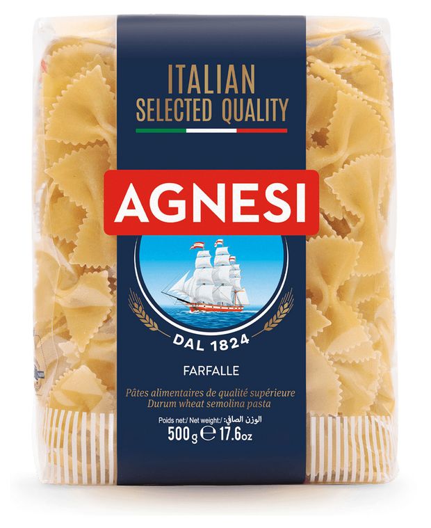 Макаронные изделия Agnesi Farfalle бантики 500 г 317₽