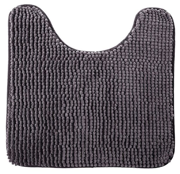 фото Коврик для туалета fresh code шенилл из микрофибры серый, 45х45 см