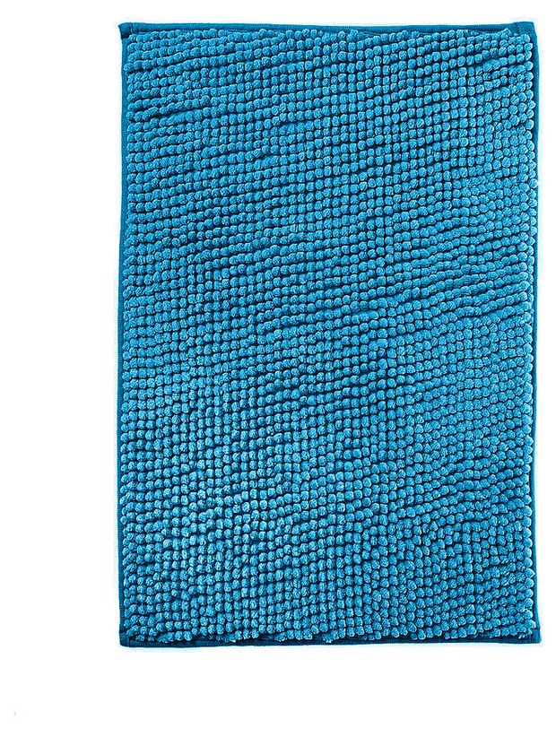 фото Коврик для ванной fresh code шенилл из микрофибры синий, 40х60 см