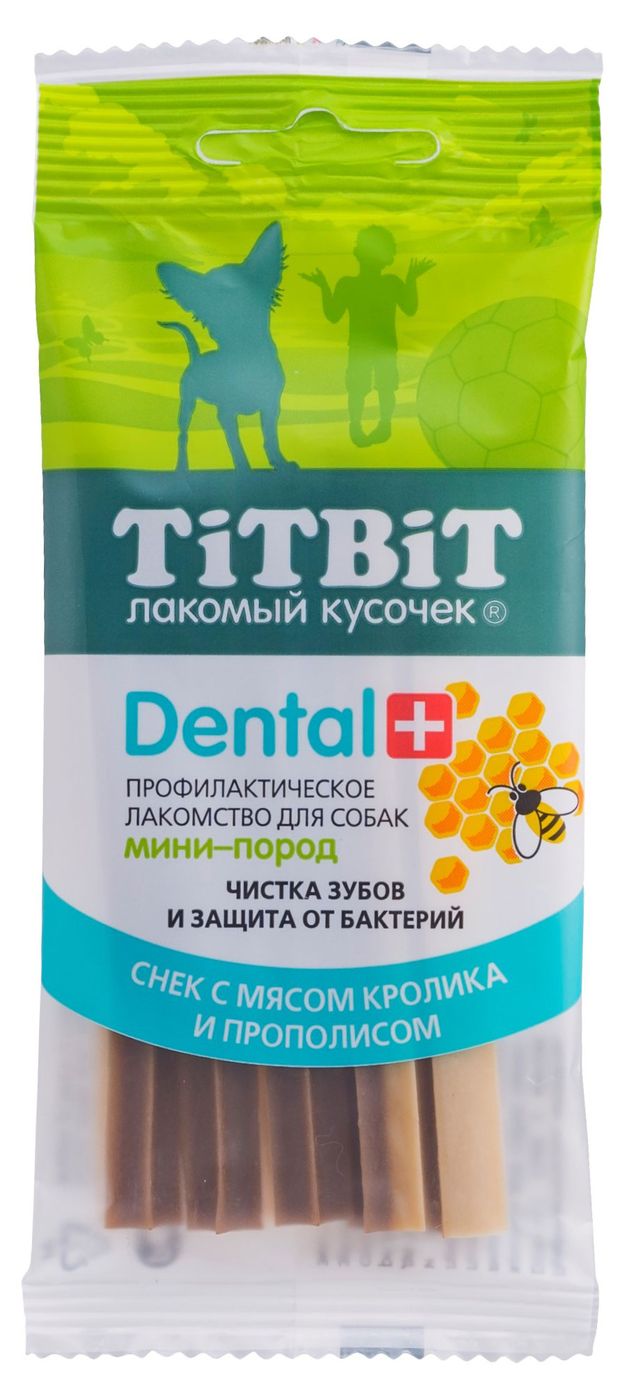 Лакомство для собак TiTBiT Дентал+ Снек с мясом кролика мини-пород, 25