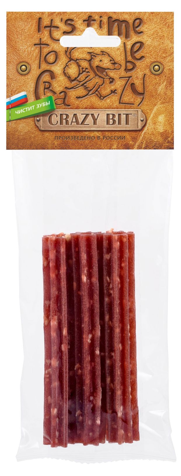 Лакомство для собак CRAZY BIT мясные трубочки с уткой, 60 г
