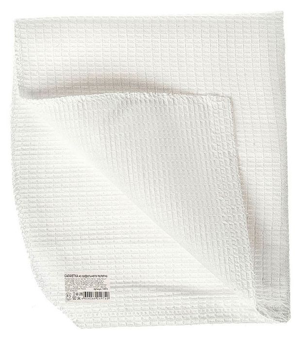 Салфетка вафельная HomeQueen белая 40х40 см 76₽