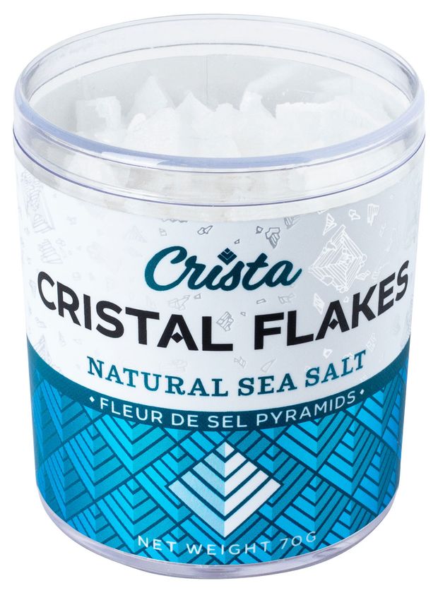 Соль Crista пищевая морская садочная натуральная в форме пирамидок, 70 г