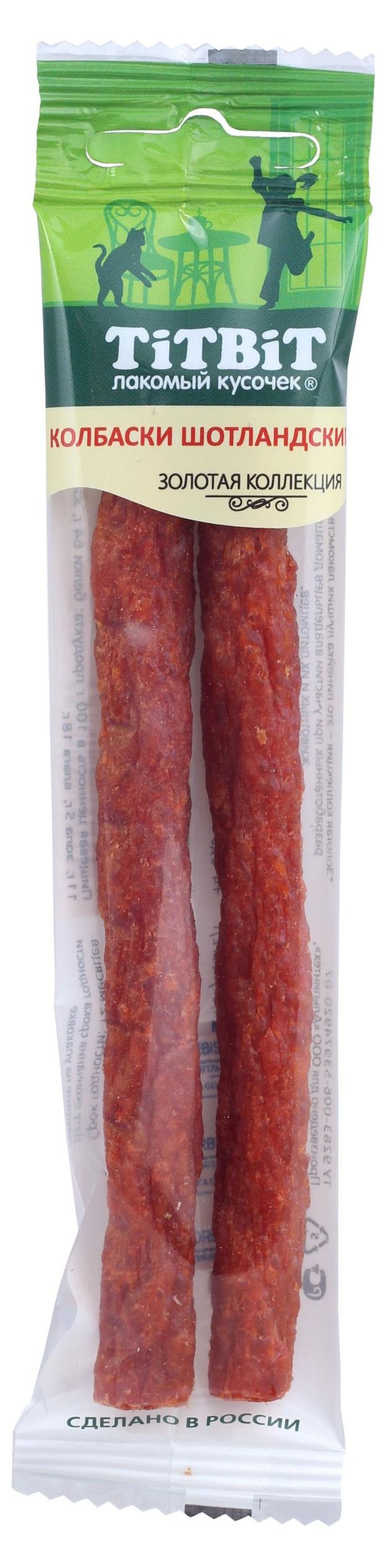 Лакомства для кошек TiTBit Колбаски Шотландские Золотая коллекция, 20 г