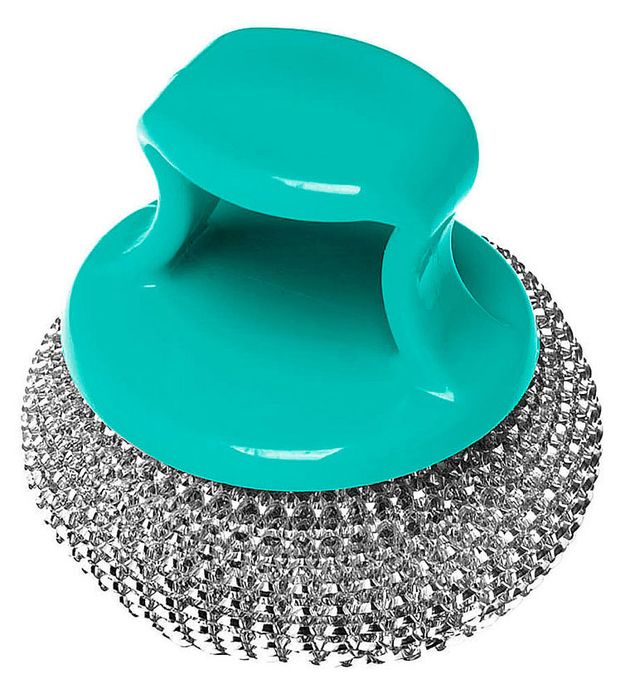 Мочалка для посуды металлическая Youll love с пластиковой ручкой 127₽