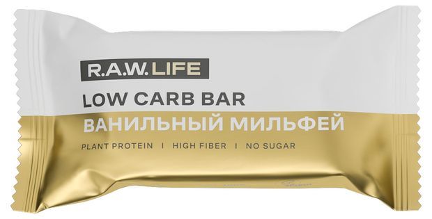 Батончик R.A.W.LIFE ванильный мильфей, 35 г