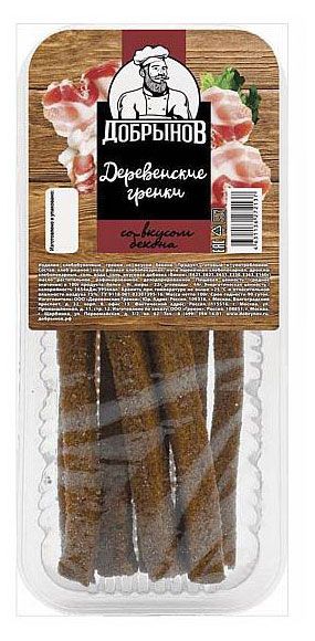 Гренки Добрынов деревенские бекон, 100 г