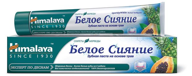Зубная паста Himalaya Sparkly White Белое сияние 75 мл 410₽