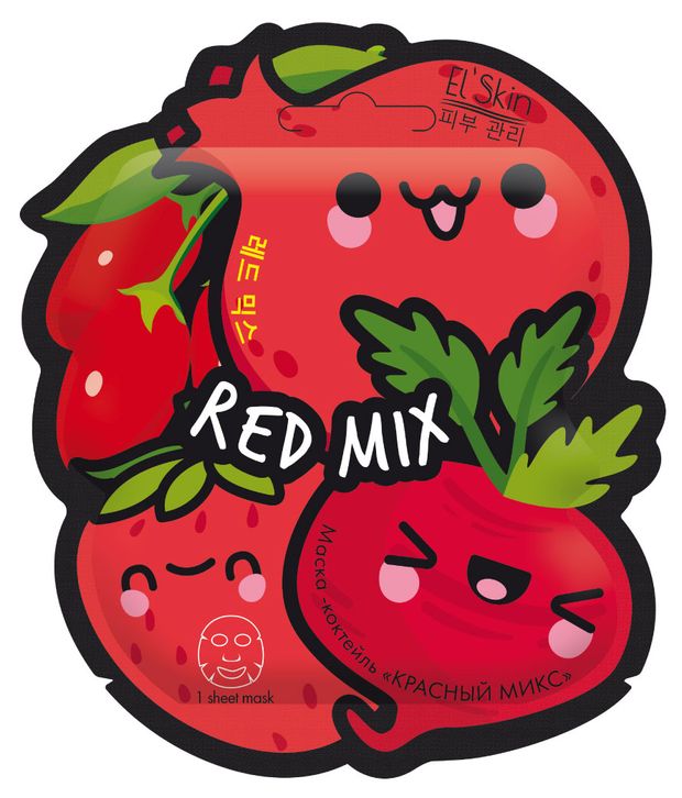 Маска-коктейль для лица ELSkin Красный микс 1 шт 155₽