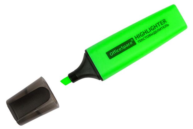 Текстовыделитель OfficeSpace зеленый 1-5мм 28₽