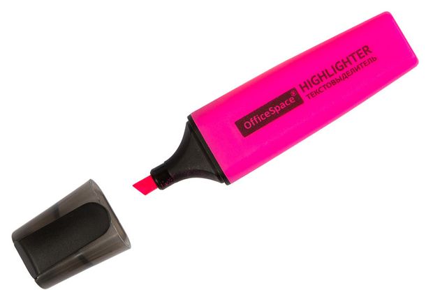 Текстовыделитель OfficeSpace розовый 1-5мм 28₽