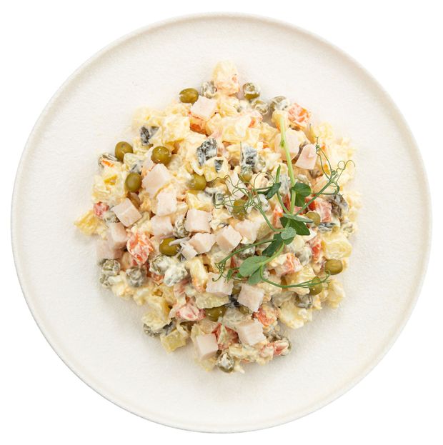 Салат АШАН Оливье с ветчиной, вес