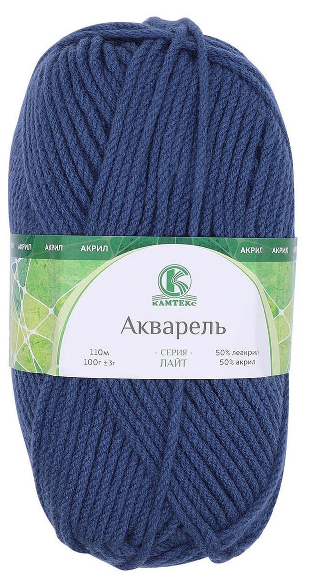 фото Пряжа для ручного вязания камтекс акварель джинса 100 г 110 м