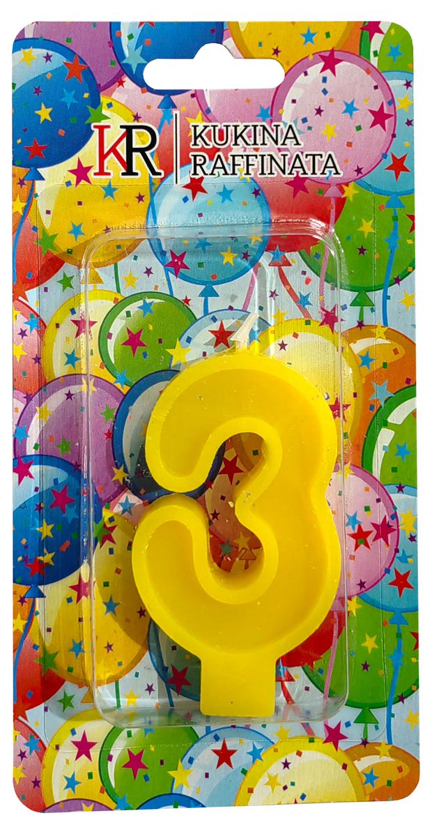 Свеча Kukina Raffinata цифра 3 20₽
