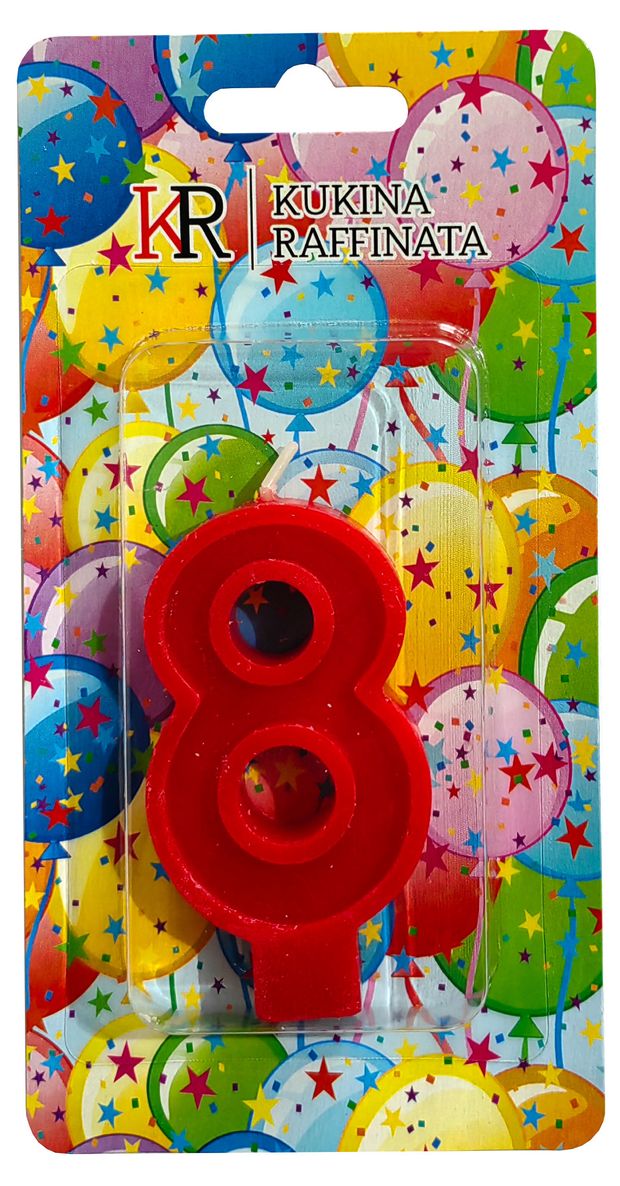 Свеча Kukina Raffinata цифра 8 20₽