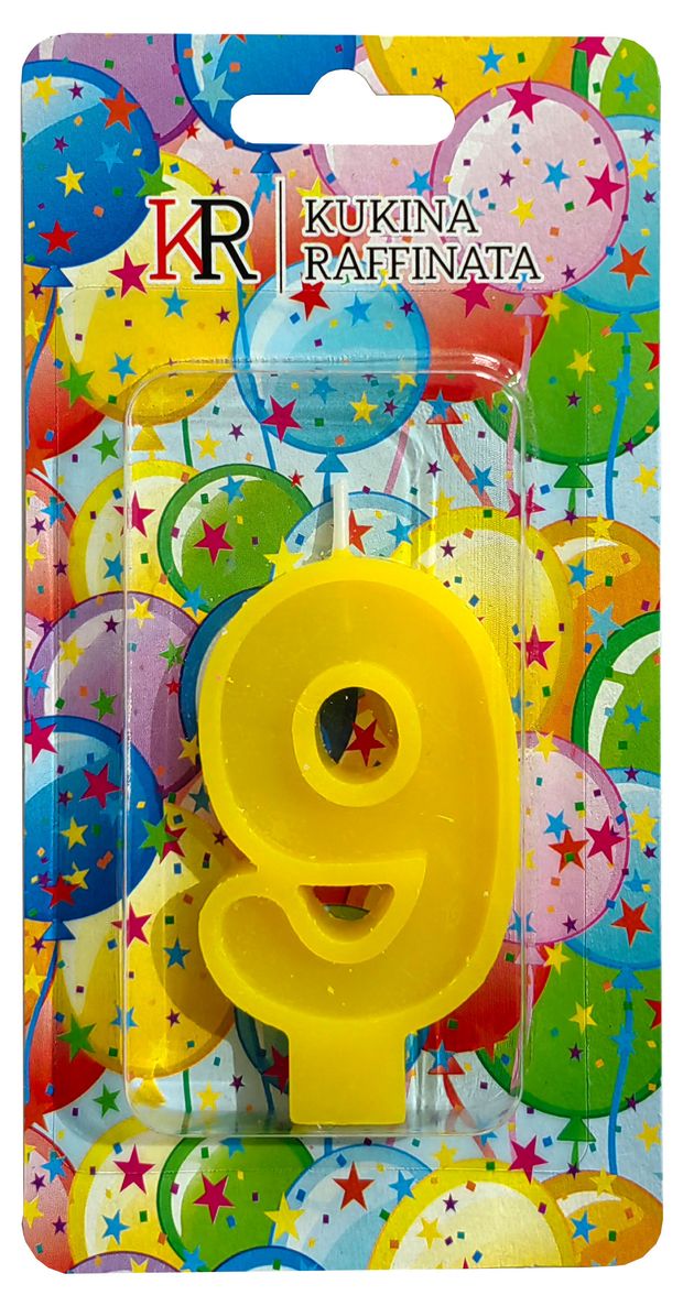 Свеча Kukina Raffinata цифра 9 20₽