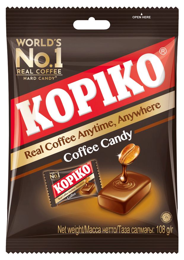 Леденцы кофейные Kopiko Coffee Candy Индонезия, 108 г