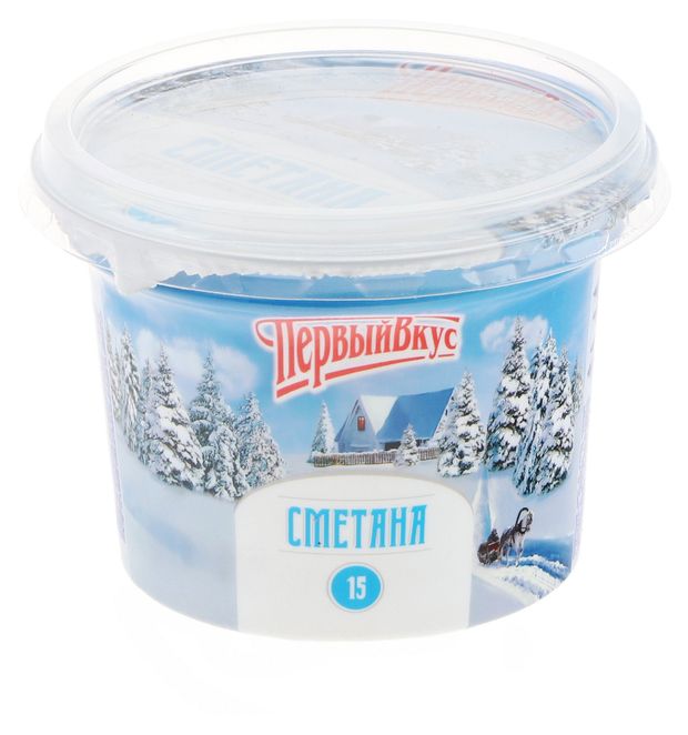 Сметана Первый вкус 15%, 200 г