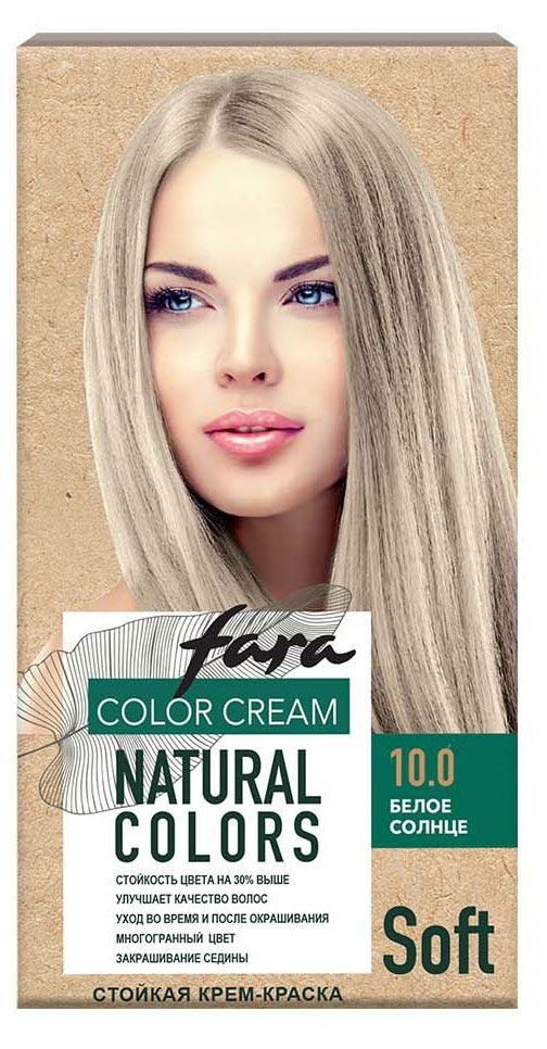 фото Крем-краска для волос fara natural colors soft тон 355 белое солнце 10.0