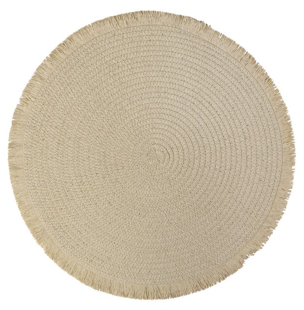 Салфетка сервировочная круглая Соломка с бахромой D38 см, 1 шт в ассортименте