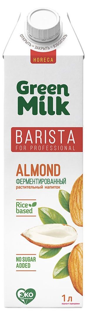 Напиток растительный Green Milk Barista Миндаль на рисовой основе без сахара 1 л 149₽