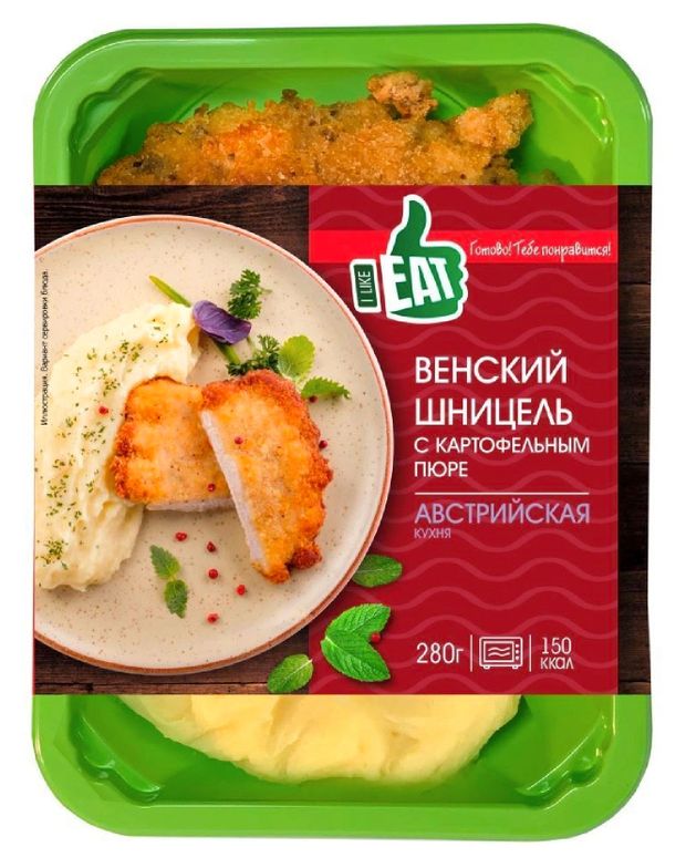 Шницель Великоросс Венский с картофельным пюре 280 г 220₽