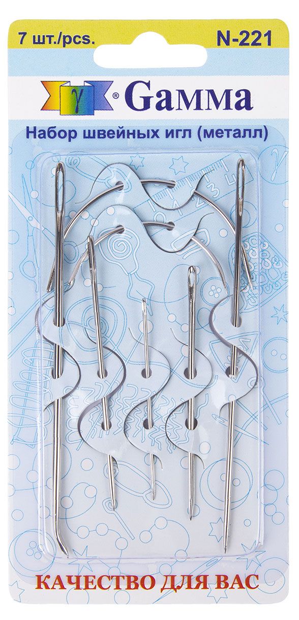 Иглы GAMMA ручные для шитья 7шт 170₽