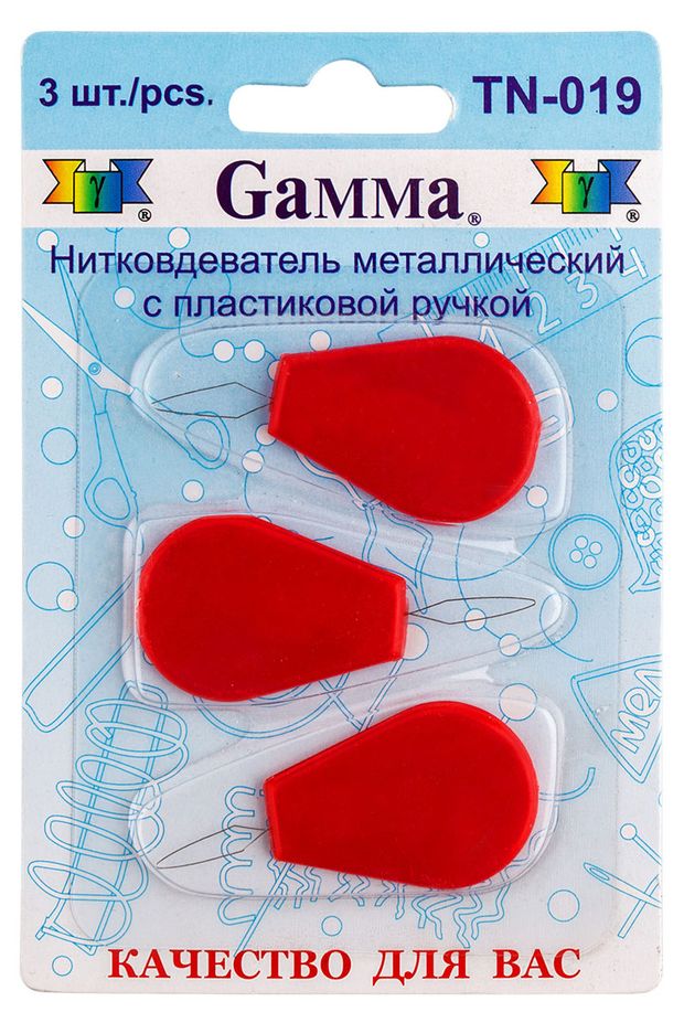 Нитковдеватель GAMMA с пластиковой ручкой 3 шт 60₽