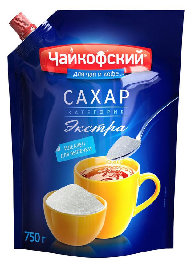 Сахар Чайкофский Экстра кристаллический, 750 г