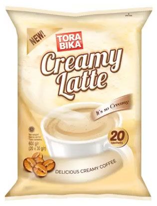Кофе растворимый Torabika Creamy Latte 20 шт х 30 г 500₽