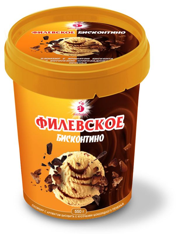 Мороженое Филевское Бисконтино с шоколадным топпингом БЗМЖ 550 г 730₽