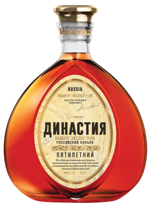 Коньяк Великая Династия пятилетний Россия 05 л 556₽