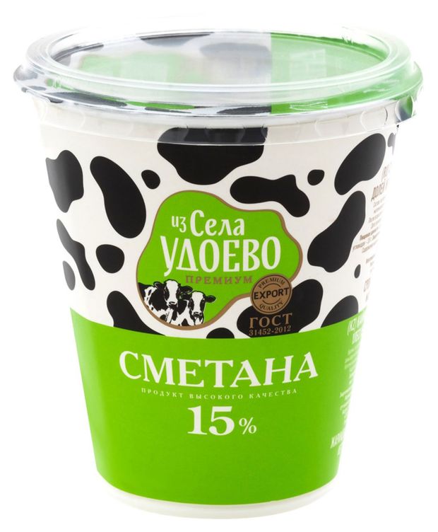 Сметана Из села Удоево 15%, 300 г