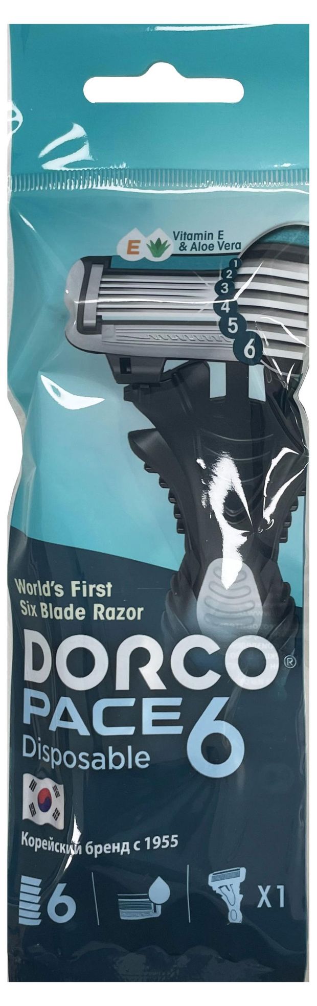 Станок для бритья Dorco одноразовый Pace 6 SXA100-1P 6 лезвий 1 шт 130₽