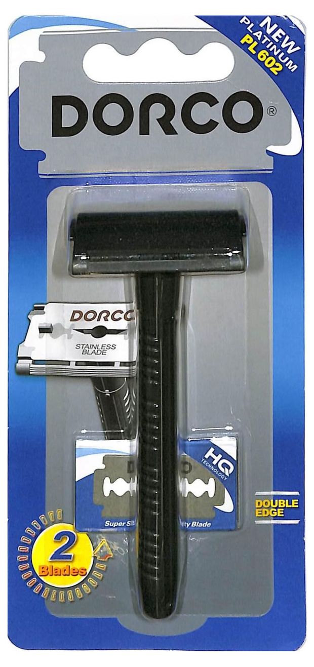 Безопасный станок для бритья Dorco PL602-B станок 2 лезвия 160₽