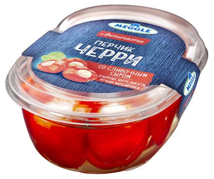 Закуска антипасти Meggle перчик черри со сливочным сыром БЗМЖ 210 г 440₽