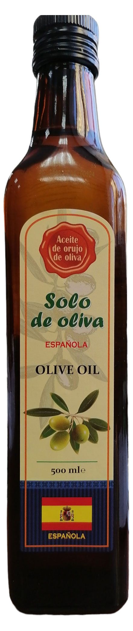 Масло оливковое Solo de Oliva рафинированное Pomace с добавлением Extra Virgin, 500 мл