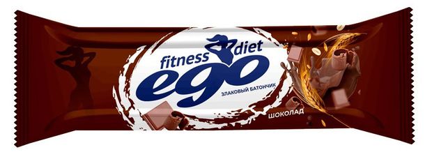Батончик злаковый Ego fitness Темный шоколад с витаминами и железом 27 г 43₽